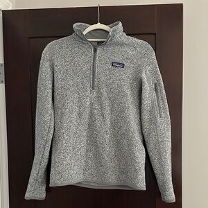Patagonia Heathered Gray Quarter-Zip Fleece